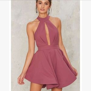 Nasty Gal Shanghai Surprise Cutout Dress - Pink XS